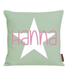 Kissen bedruckt mit Stern und Name