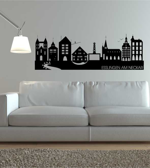 Skyline Esslingen als Wandtattoo