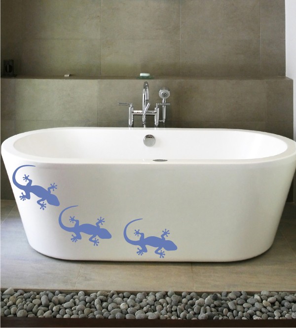 3 Geckos als Wandtattoo