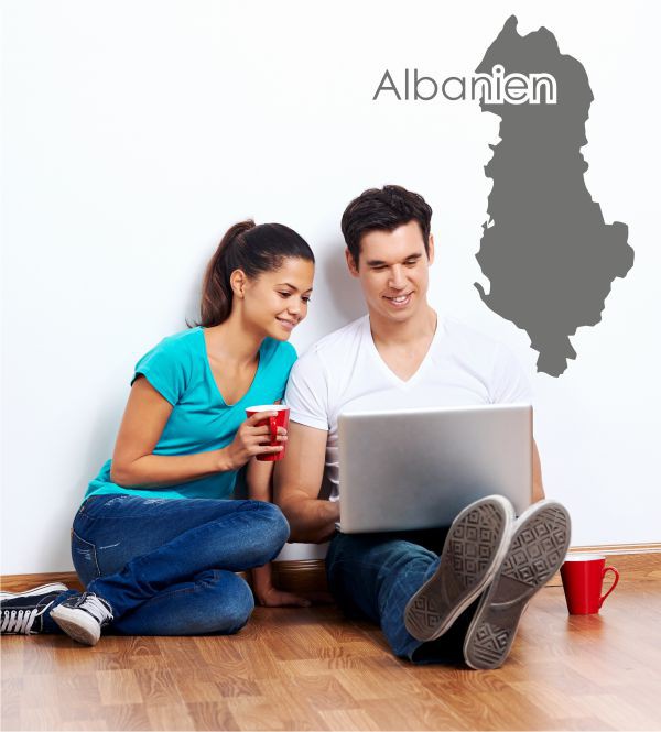 Albanien als Wandtattoo