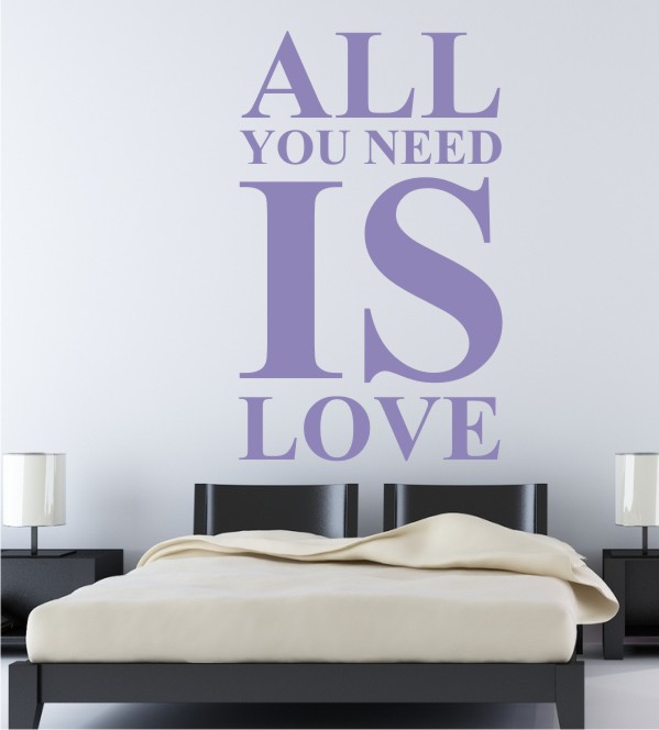 All you need is love als Wandtattoo