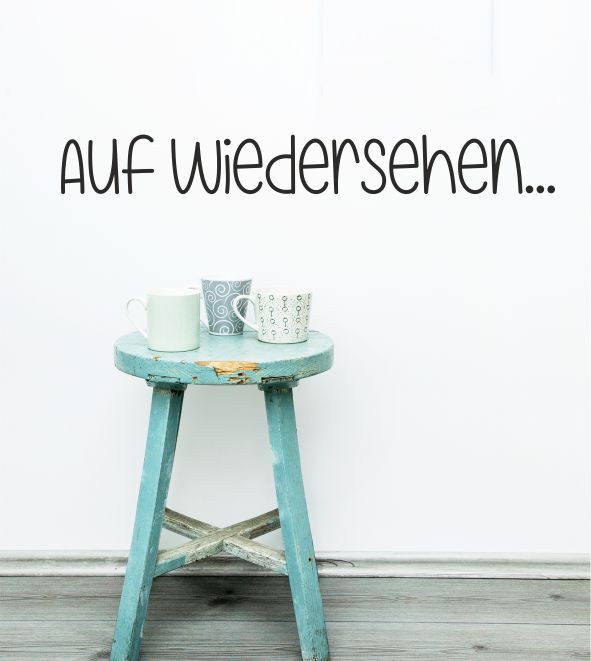 Auf Wiedersehen! als Wandtattoo
