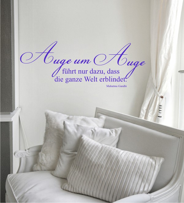 Auge um Auge als Wandtattoo