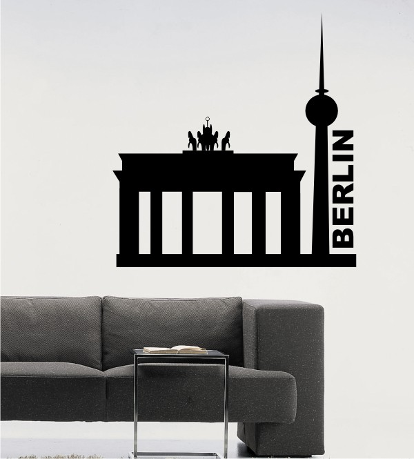 Berlin 2 als Wandtattoo. Das Brandenburger Tor als stylischer Wandaufkleber.
