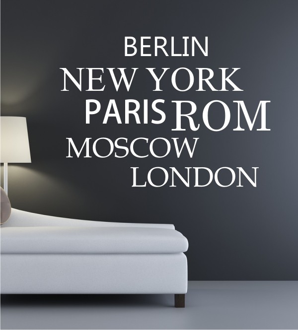 Städte 2 als Wandtattoo 