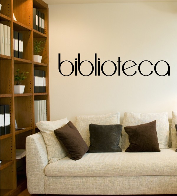 biblioteca als Wandtattoo