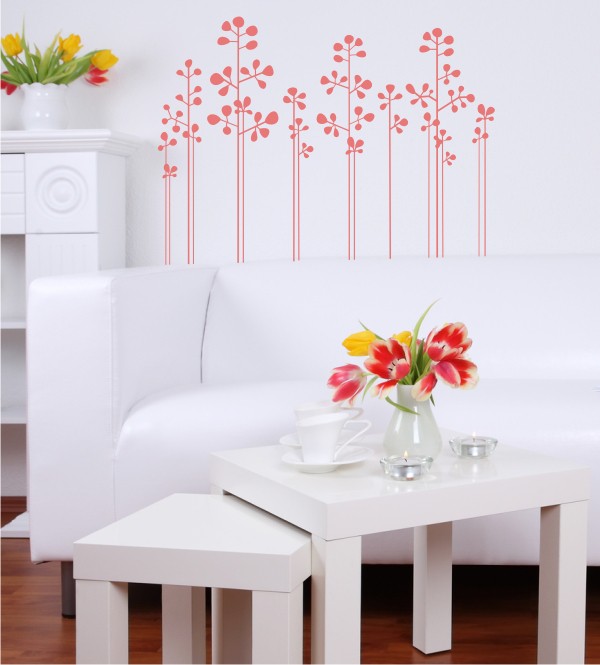 Blumenwiese als Wandtattoo 