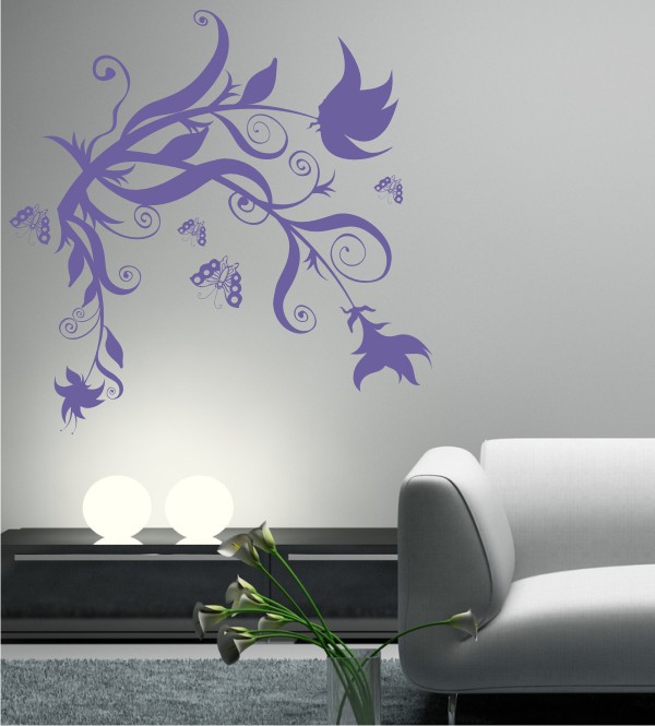 Blumenranke 1 als Wandtattoo