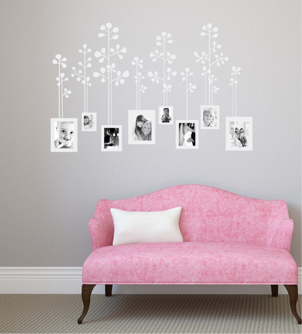 Fotowiese mit Rahmen als Wandtattoo