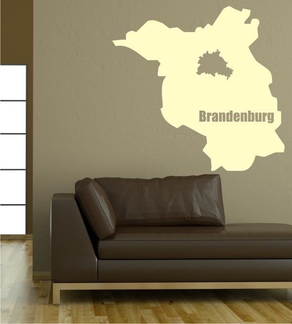 Umriss von Brandenburg als Wandtattoo 