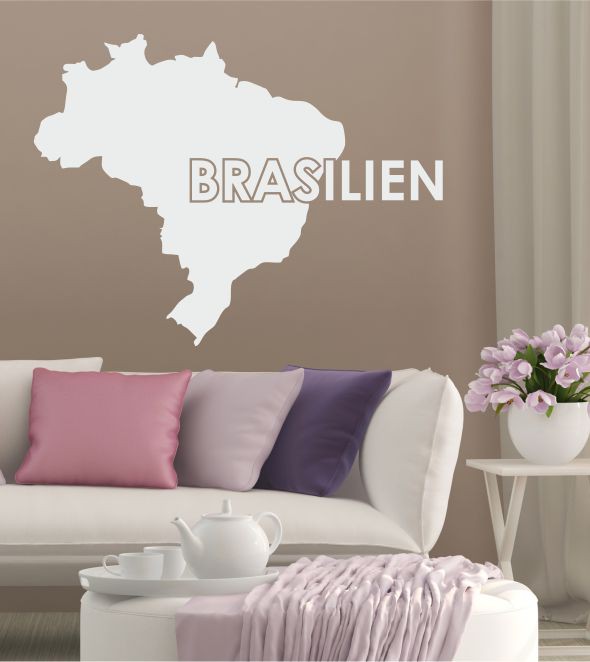 Brasilien Umriss als Wandtattoo
