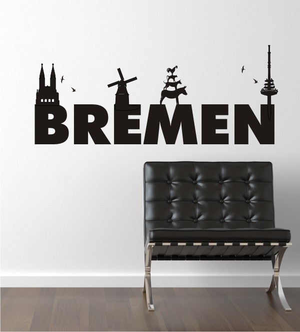 Bremen Schriftzug als Wandtattoo 