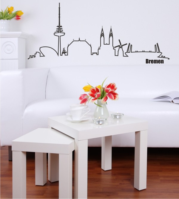 Kontur von Bremen als Wandtattoo 