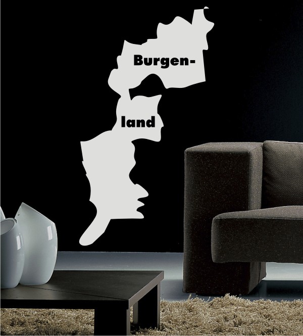 Umriss Burgenland als Wandtattoo
