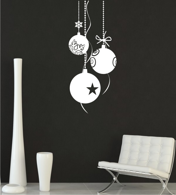 Christbaumkugeln als Wandtattoo