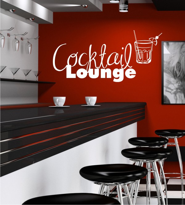 Cocktail Lounge als Wandtattoo