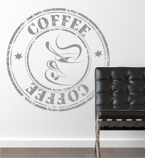 Stempel Coffee als Wandtattoo