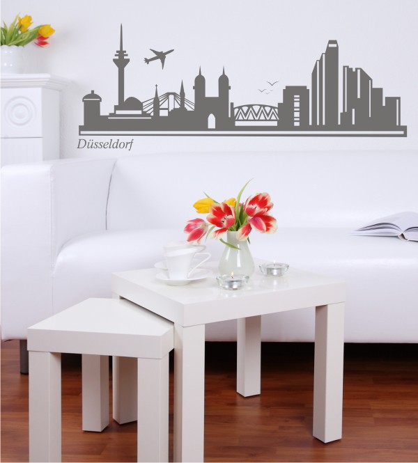 Skyline von Düsseldorf als Wandtattoo 
