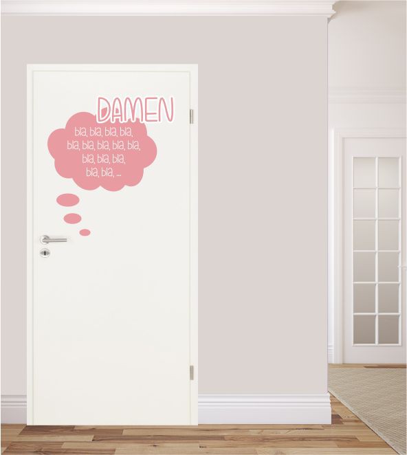 Damen Toilette als Wandtattoo