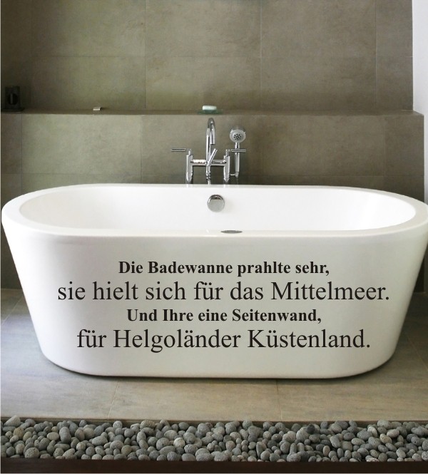 Die Badewanne... als Wandtattoo