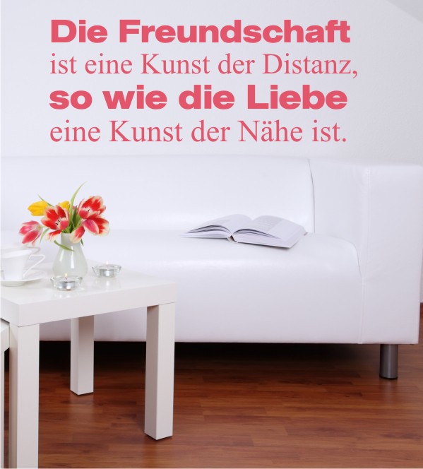 Die Freundschaft ist... als Wandtattoo
