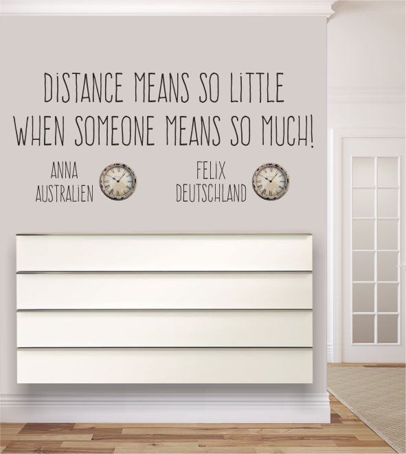 Distance means so litte als Wandtattoo