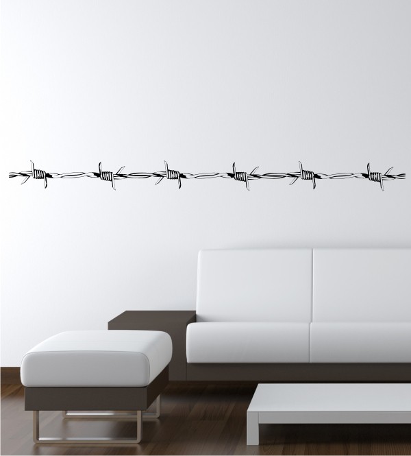 Stacheldraht als Wandtattoo