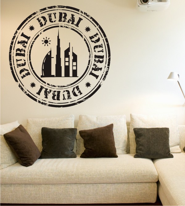 Stempel von Dubai als Wandtattoo