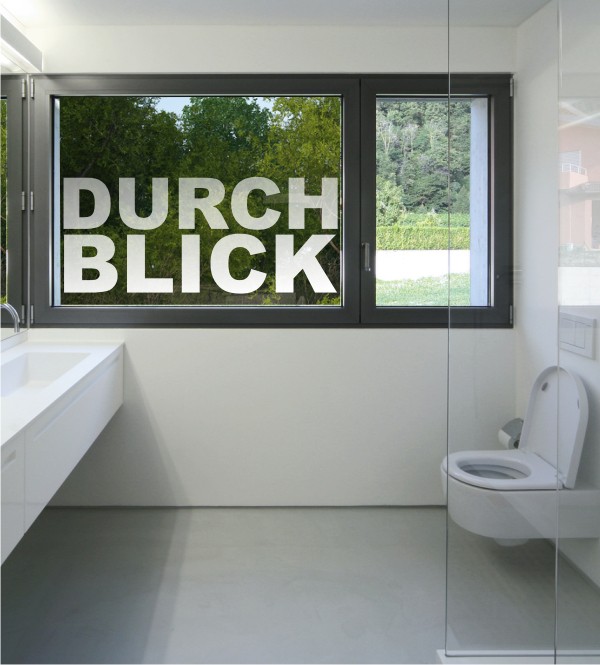 Durch Blick in Milchglasoptik