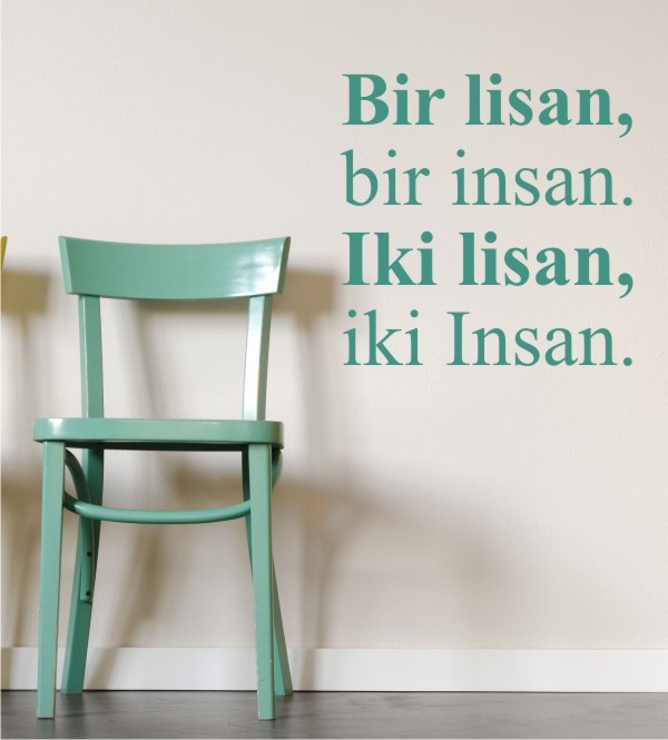 Bir lisan... als Wandtattoo