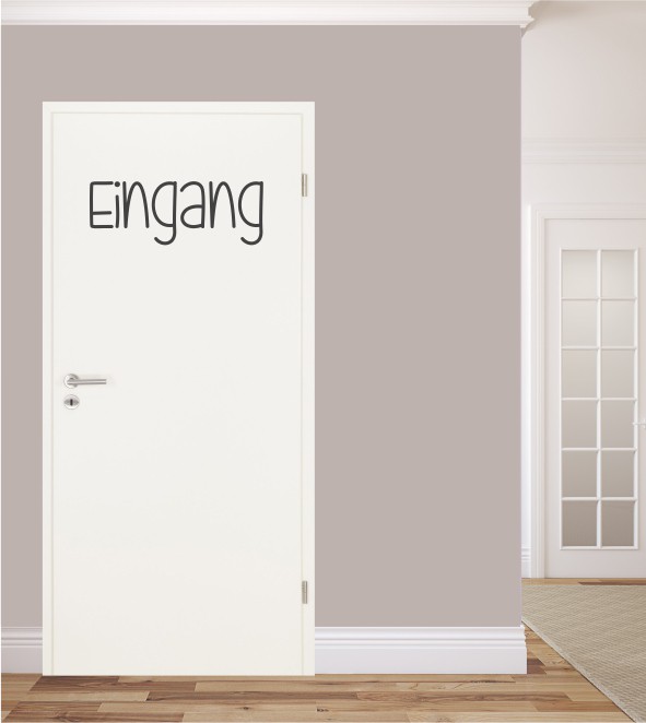 Eingang Schriftzug als Wandtattoo