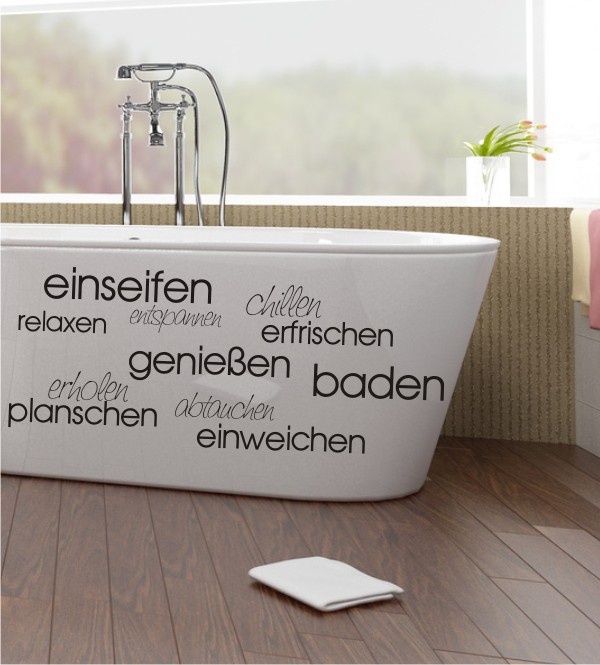Einseifen, entspannen... als Wandtattoo