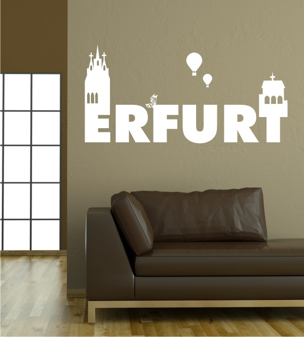 Erfurt als Wandtattoo