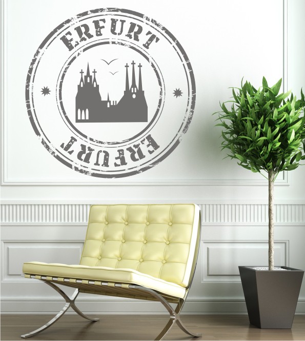 Stempel von Erfurt als stylisches Wandtattoo