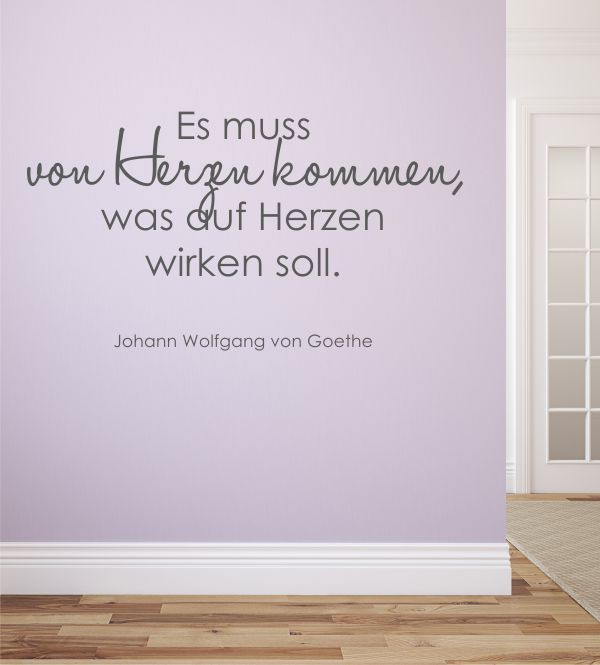 Es muss von Herzen kommen... als Wandtattoo