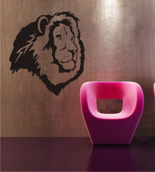 Löwenkopf als Wandtattoo