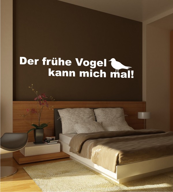 Der frühe Vogel ... als Wandtattoo