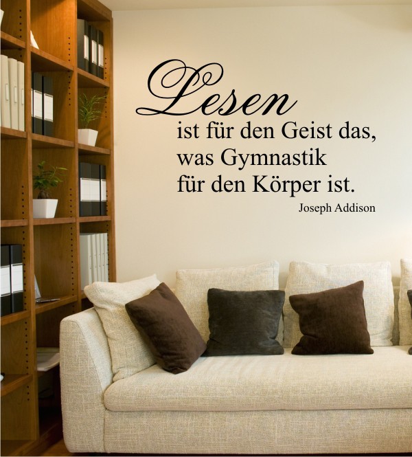 Lesen ist für den Geist... als Wandtattoo