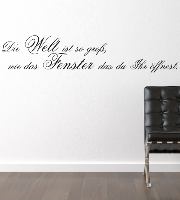 Die Welt ist so groß... als Wandtattoo