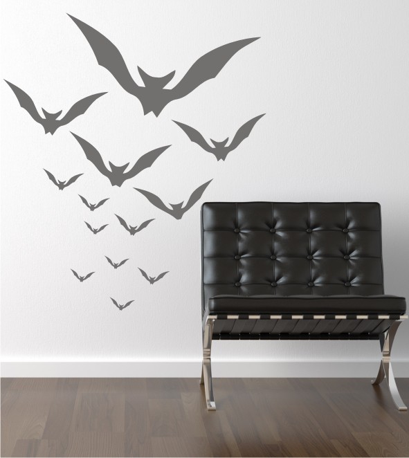 Fledermausschwarm als Wandtattoo 