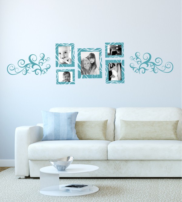 Fotorahmen Ornament als Wandtattoo