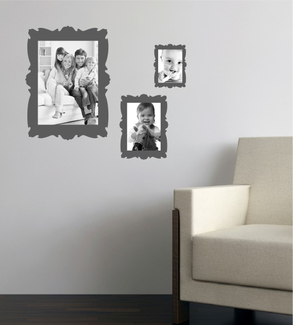 Vintage Fotorahmen als Wandtattoo