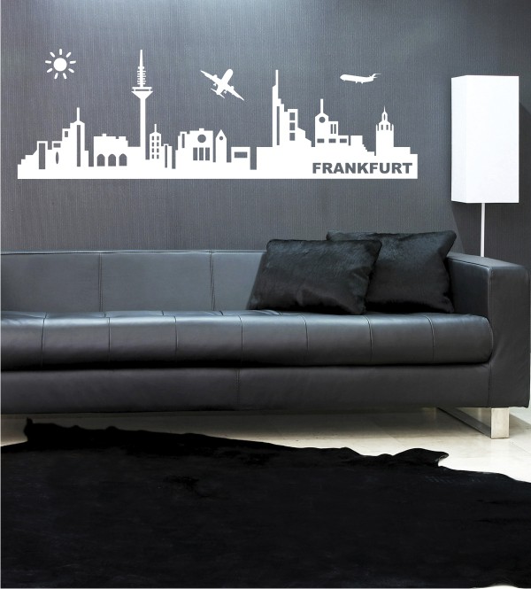 Skyline von Frankfurt als stylisches Wandtattoo