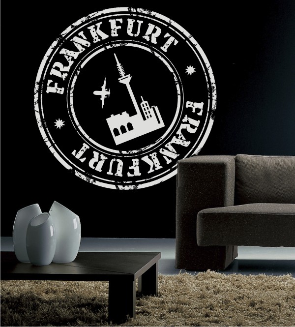 Stempel von Frankfurt als Wandtattoo 