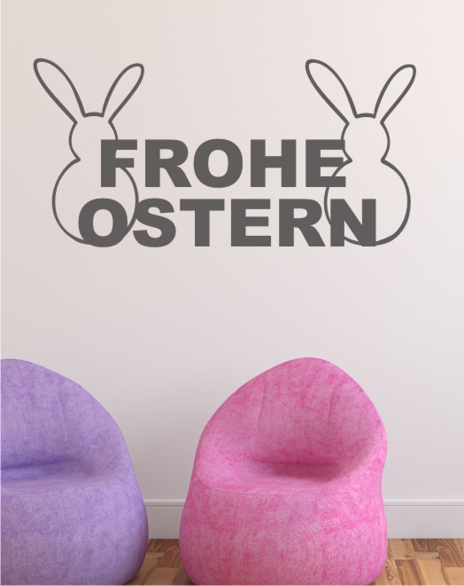 Frohe Ostern 3 als Wandtattoo