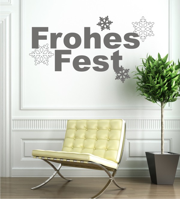 Frohes Fest als Wandtattoo