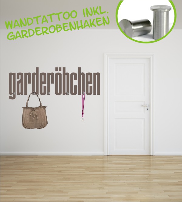 Garderöbchen als Wandtattoogarderobe