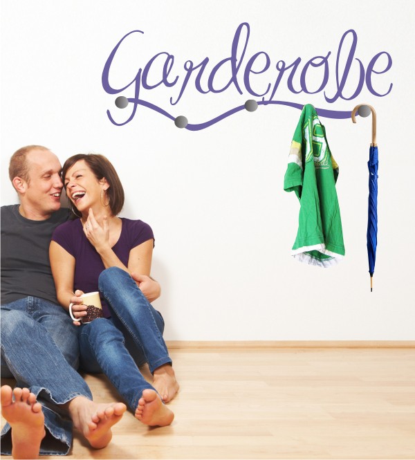 Garderobe als Wandtattoogarderobe