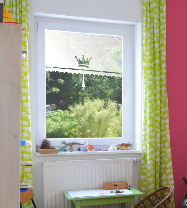 Gardine in Milchglasoptik