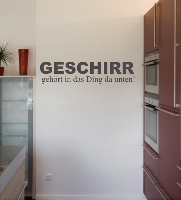 Geschirr gehört... als Wandtattoo